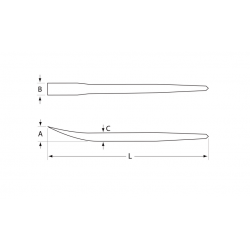 Bahco Levier spécial à tête plate avec tige hexagonale 457 mm 3684-18 Bahco Kobleo