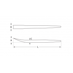 Bahco Levier spécial à tête plate avec tige hexagonale, 762 mm 3684-30 Bahco Kobleo