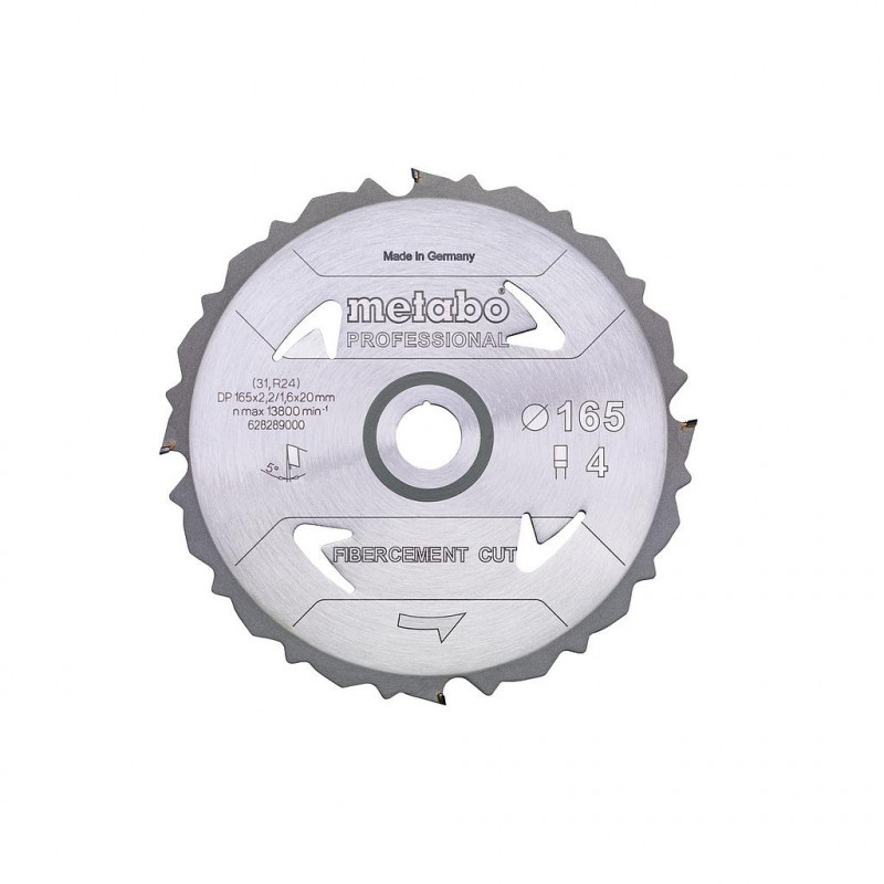 Metabo Lame de scie « fibercement cut professional » 160 x 20 mm Z4 DFZ 5° Metabo Kobleo