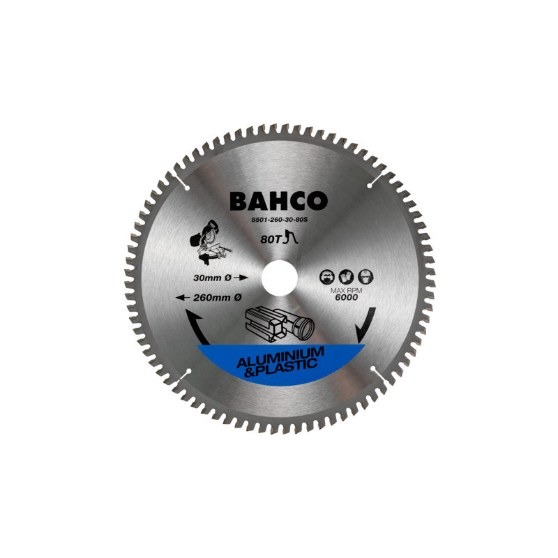 Bahco Lame scie circulaire denture trapézoïdale 210mm 48 dents alu plastique Kobleo