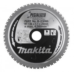 Makita Lames carbures Diam 136 mm 56 dents Inox et Métal B-23086 Makita Kobleo