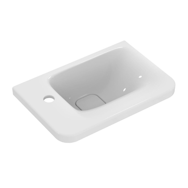 Ideal standard Lave-mains percé 1 trou à gauche 46x31 cm blanc TONIC II Kobleo
