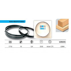 Leman Lame de scie à ruban acier C75 DC8 1710x10x0,4 LEM4 Leman Kobleo