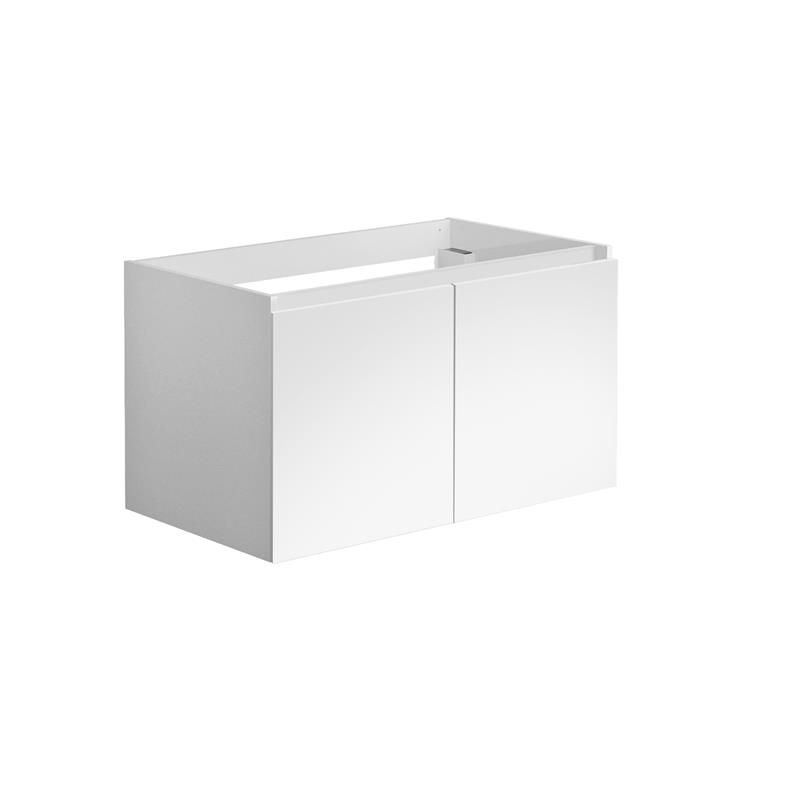 Allibert Meuble sous-plan 80 cm Blanc brillant 2 portes 1 étagère en bois amovi Kobleo