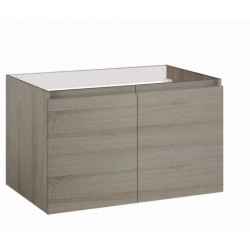 Allibert Meuble sous-plan 80 cm 2 portes 1 étagère en bois couleur Frêne molina Kobleo