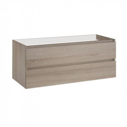 Allibert Meuble sous-plan 120 cm double vasque 2 tiroirs couleur Frêne molina B Kobleo