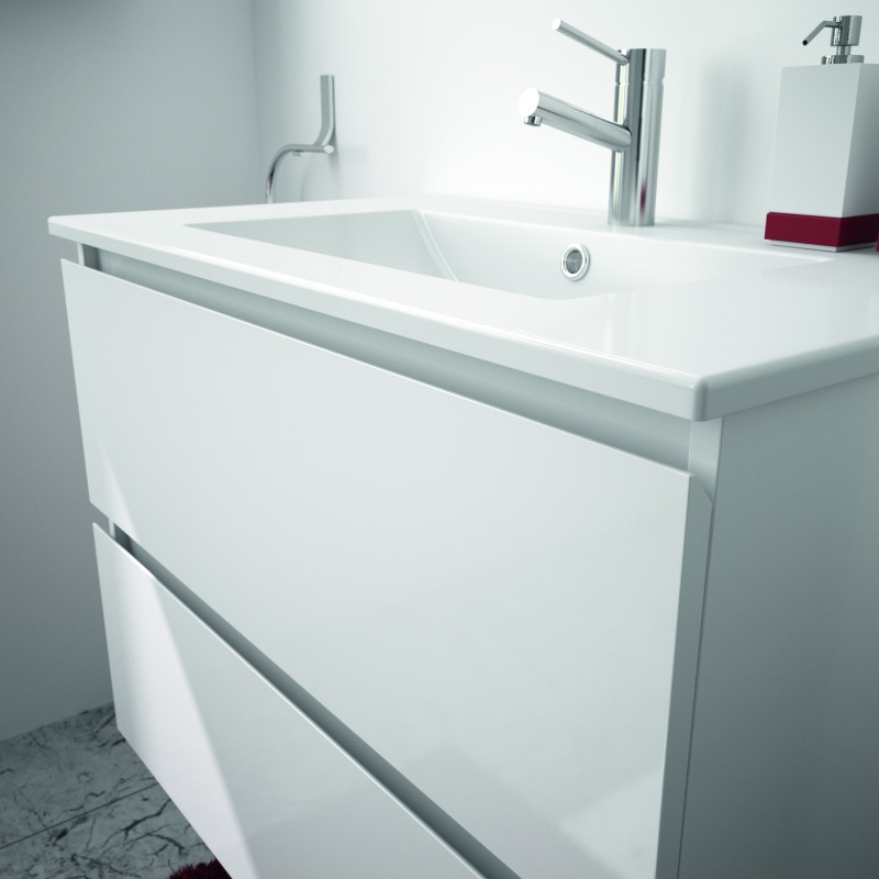 Allibert Meuble sous-plan 60 cm 2 tiroirs couleur blanc brillant laqué LIVO Kobleo Allibert Meuble sous-plan 60 cm 2 tiroirs couleur blanc brillant laqué LIVO Kobleo