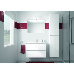 Allibert Meuble sous-plan 60 cm 2 tiroirs couleur blanc brillant laqué LIVO Kobleo