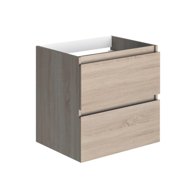 Allibert Meuble sous-plan 80 cm couleur chêne hamilton 2 tiroirs bois BAZIL Kobleo