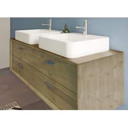 Allibert Meuble sous-plan à suspendre 120 cm 4 tiroirs bois ESTRADA Kobleo