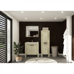 Allibert Meuble sous-plan 80 cm 1 porte en acacia massif CHELSEA Kobleo
