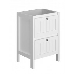 Allibert Meuble sous-plan 59 cm Blanc mat 2 tiroirs bois AMERICA Kobleo