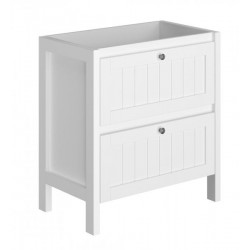 Allibert Meuble sous-plan 79 cm Blanc mat 2 tiroirs bois AMERICA Kobleo