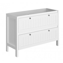 Allibert Meuble sous-plan 119 cm Blanc mat 2 tiroirs bois AMERICA Kobleo