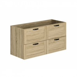 Allibert Meuble sous-plan 120 cm 4 tiroirs bois couleur Chêne hamilton CAMBRIDG Kobleo