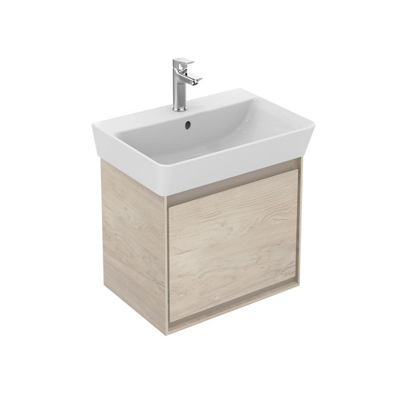 Ideal standard Meuble lavabo cube 435x402x40cm 1 tiroir Chêne cérusé / Beige glacé CO Kobleo