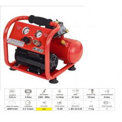 Alsafix Compresseur Alair 4/40 Oiless 8bar sans huile Alsafix Kobleo