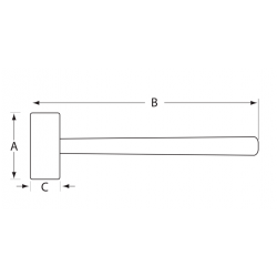 Bahco Marteau serrurier alu bronze 35 kg avec manche fibre verre NS500-3500- Bahco Kobleo