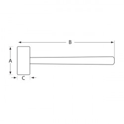 Bahco Massette antidéflagrante alu bronze 3 kg avec manche fibre verre NS502 Bahco Kobleo