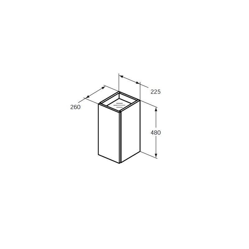 Ideal standard Meuble additionnel pour lave-mains 225x26x48 cm 1 porte Chêne cérusé T Kobleo Ideal standard Meuble additionnel pour lave-mains 225x26x48 cm 1 porte Chêne cérusé T Kobleo