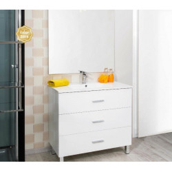 Ondée Meuble salle de bain à poser blanc 90cm MONTE CARLO Kobleo