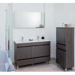 Ondée Meuble salle bain gris foncé chamonix poser 120cm portes+tiroirs livré Ondée Kobleo