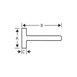 Bahco Massette 15 kg avec manche en hickory et câble de sécurité TAH484-1500 Bahco Kobleo
