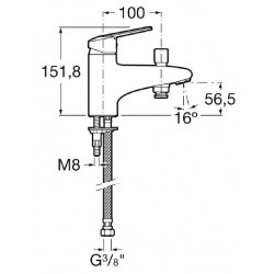 Roca Mitigeur Bain-douche monotrou Victoria N Kobleo