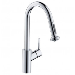 Hansgrohe Mitigeur cuisine 220 devant fenêtre douchette extractible Talis M52 Hansgrohe Kobleo