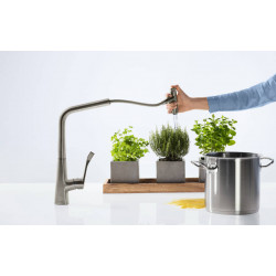 Hansgrohe Mitigeur cuisine 320 Metris Select M71 douchette extractible 1 jet chr Kobleo