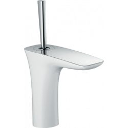 Hansgrohe Mitigeur de lavabo PuraVida 110 bonde Push-Open finition blanc/chromé Hansgrohe Kobleo