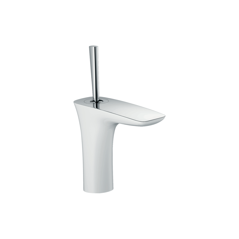 Hansgrohe Mitigeur de lavabo PuraVida 110 bonde Push-Open finition blanc/chromé Hansgrohe Kobleo