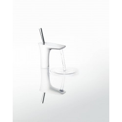 Hansgrohe Mitigeur de lavabo PuraVida 110 bonde Push-Open finition blanc/chromé Hansgrohe Kobleo