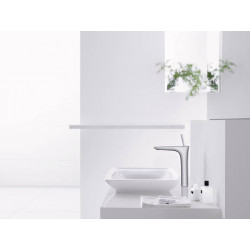 Hansgrohe Mitigeur de lavabo PuraVida 110 bec 113 mm avec tirette et vidage chro Kobleo