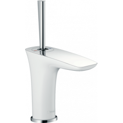 Hansgrohe Mitigeur de lave-mains PuraVida 100 bec 102 mm bonde Push-Open blanc/c Kobleo