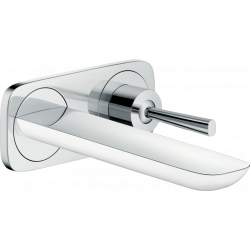 Hansgrohe Mitigeur lavabo PuraVida encastré mural bec court 165mm bonde blanc/ch Kobleo