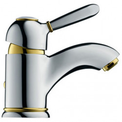 AXOR Mitigeur lavabo Carlton 70 bec fixe aspect chromé/or Kobleo