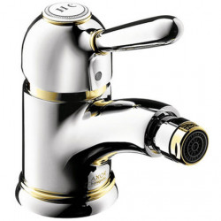 AXOR Mitigeur bidet Carlton bec fixe aspect chromé/or Kobleo