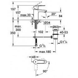 Grohe Mitigeur lavabo Eurostyle Cosmopolitan 2337420E Kobleo
