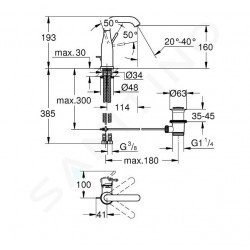 Grohe Mitigeur de lavabo Essence M Warm Sunset brossé Grohe Kobleo