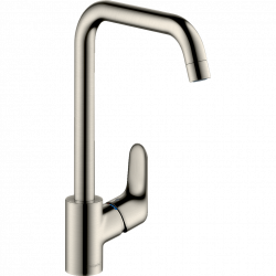 Hansgrohe Mitigeur de cuisine 260 1 jet finition aspect acier inox Focus M41 318 Hansgrohe Kobleo