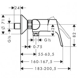 Hansgrohe Mitigeur Douche Focus E2 Entraxe 150 ± 12 mm Kobleo