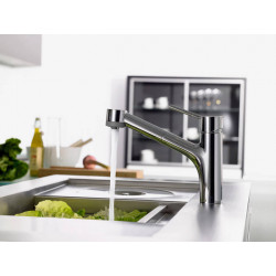 Hansgrohe Mitigeur de cuisine 170 avec douchette extractible 2 jets chromé Talis Kobleo