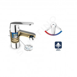 Grohe Mitigeur de lavabo S avec vidage chromé Eurosmart 33265002 Grohe Kobleo