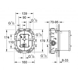 Grohe Mitigeur encastrable rapido T Kobleo