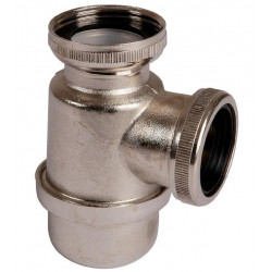 Valentin Mini siphon non réglable en hauteur Fixe Nickelé mat Kobleo