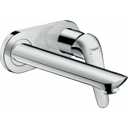 Hansgrohe Mitigeur lavabo Novus encastré mural bec 195 mm bonde à écoulement lib Kobleo