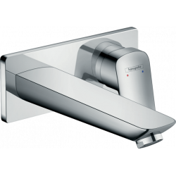 Hansgrohe Mitigeur lavabo Logis encastré mural Bec 195mm bonde à écoulement libr Kobleo