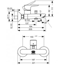 Hansgrohe Mitigeur bain-douche Talis E 71740000 Hansgrohe Kobleo