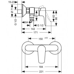Hansgrohe Mitigeur douche Talis E 71760000 Hansgrohe Kobleo